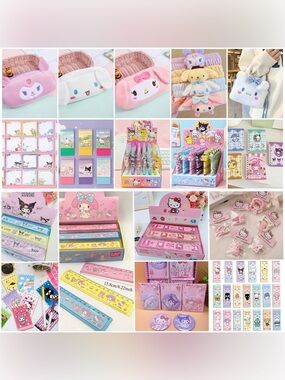 Sanrio Kids Accessories Gift Set - Pink, White, Blue, Yellow, Purple